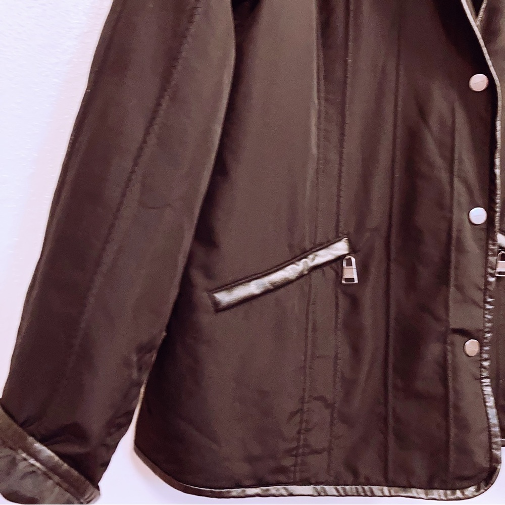 Bianca Snap Button Lightweight Warm Jacket In Bla… - image 3